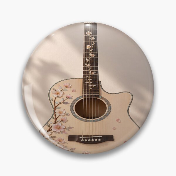 Item preview, Floral Acoustic Guitar designed and sold by DaryaArtFrance.
