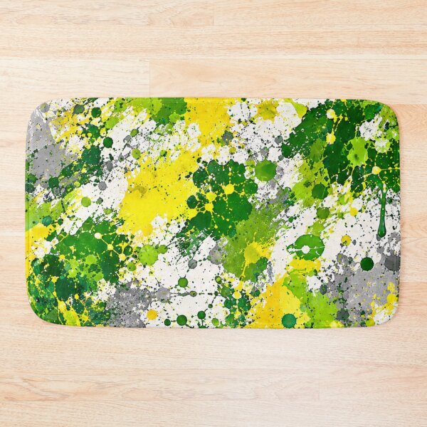 Item preview, Emerald and Lime Splatter Action Abstract Art designed and sold by THE SPLATTERED HAUS BY SAGE BANKS.