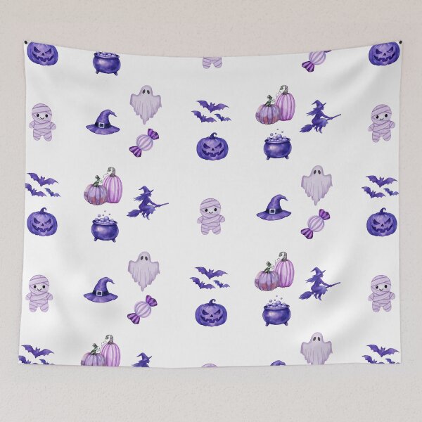 Item preview, Watercolor Spooky Purple Halloween  designed and sold by silviaol.