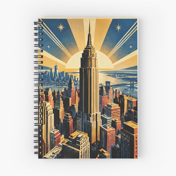 Item preview, Vintage Art Deco New York City Skyline Print designed and sold by Avenuse style.