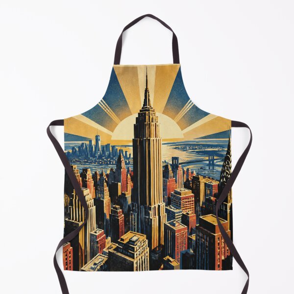 Item preview, Vintage Art Deco New York City Skyline Print designed and sold by Avenuse style.