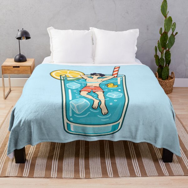 Item preview, Goodbye Summer Surreal Drink with Swimmer and Duck designed and sold by karamram.