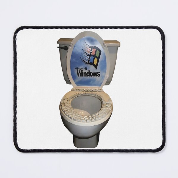 Item preview, Cursed Windows PC Keyboard Toilet Programmer Meme designed and sold by NostalgiaOS.
