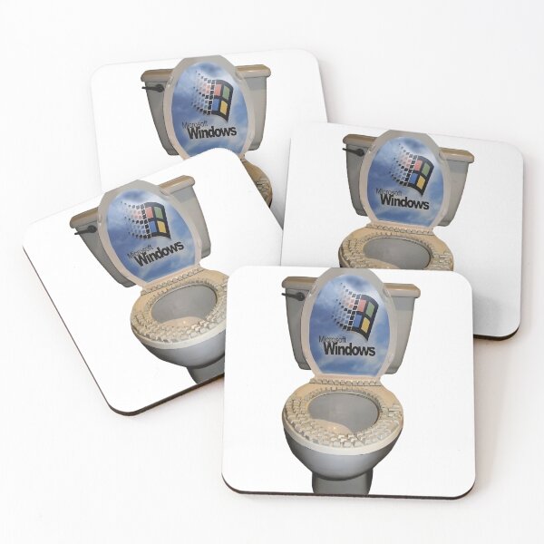 Item preview, Cursed Windows PC Keyboard Toilet Programmer Meme designed and sold by NostalgiaOS.