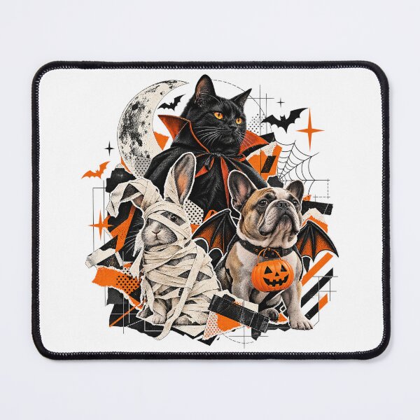 Item preview, Halloween Pets Costume Squad Mixed Media Collage designed and sold by zzz888.