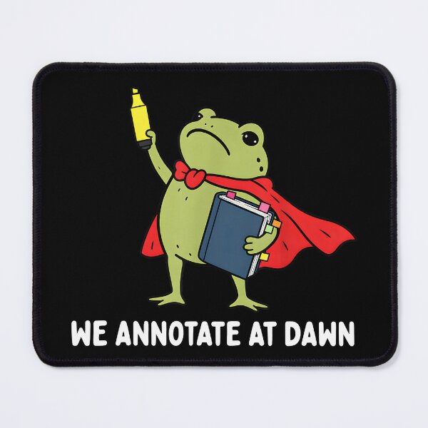 Item preview, We Annotate At Dawn English Teacher Funny Frog Reader designed and sold by LASTIQUE-dd.
