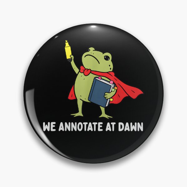 Item preview, We Annotate At Dawn English Teacher Funny Frog Reader designed and sold by LASTIQUE-dd.