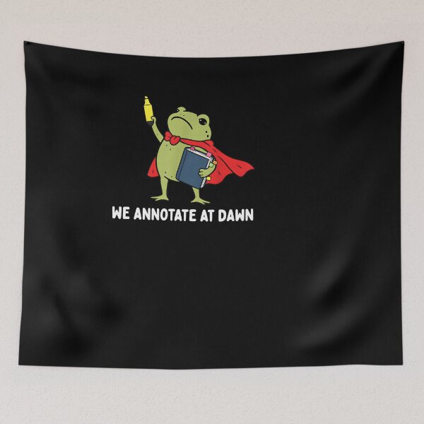 Item preview, We Annotate At Dawn English Teacher Funny Frog Reader designed and sold by LASTIQUE-dd.