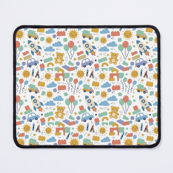 Item preview, Toddler Toys Rocket Teddy Bear Seamless Pattern Vintage Cartoon Art designed and sold by mood-draftsman.
