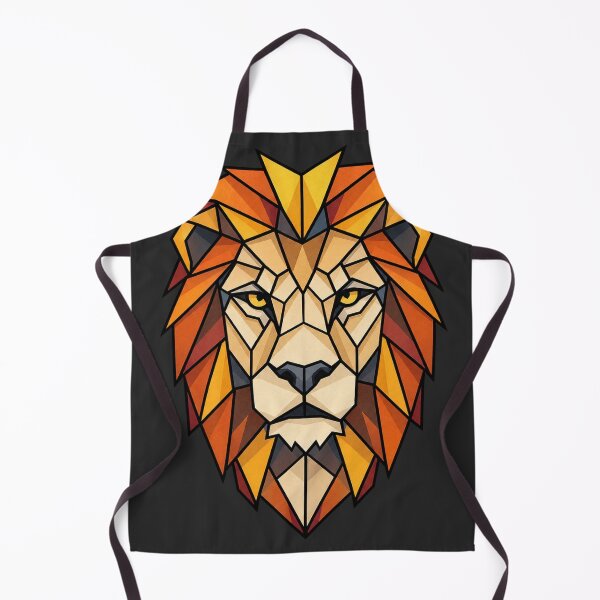 Item preview, Geometric Lion Head Low Poly Tribal Style Majestic Animal Art designed and sold by thatskawaii.