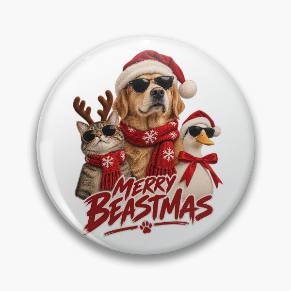 Item preview, Merry Beastmas Cool Christmas Pets with Sunglasses designed and sold by zzz888.