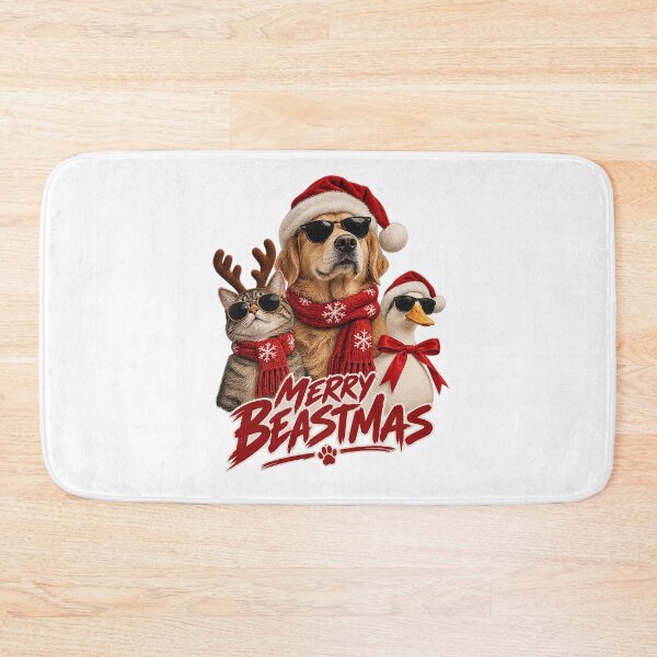 Item preview, Merry Beastmas Cool Christmas Pets with Sunglasses designed and sold by zzz888.