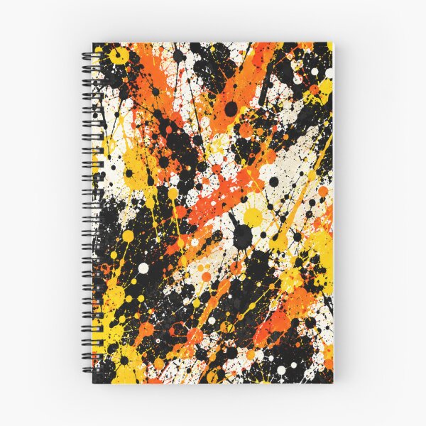 Item preview, Amber and Onyx Splatter Action Abstract Art designed and sold by THE SPLATTERED HAUS BY SAGE BANKS.