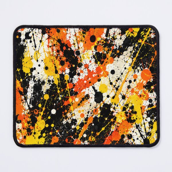 Item preview, Amber and Onyx Splatter Action Abstract Art designed and sold by THE SPLATTERED HAUS BY SAGE BANKS.