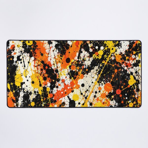 Item preview, Amber and Onyx Splatter Action Abstract Art designed and sold by THE SPLATTERED HAUS BY SAGE BANKS.