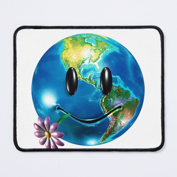 Item preview, Global Village Y2K Smiley Earth Flower Webcore designed and sold by NostalgiaOS.