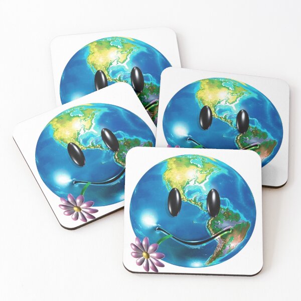 Item preview, Global Village Y2K Smiley Earth Flower Webcore designed and sold by NostalgiaOS.