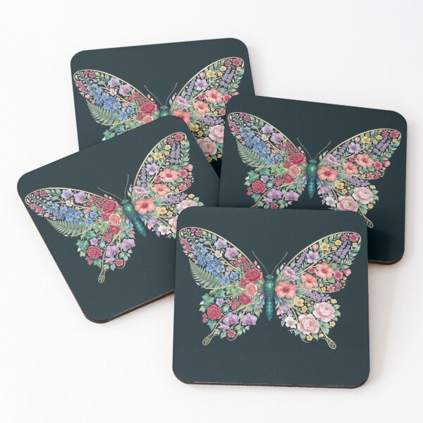 Item preview, Butterfly with Colourful Floral Wings designed and sold by ImageryLoom.