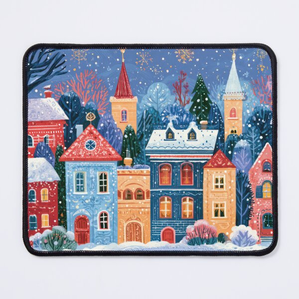 Item preview, Snowfall on Winter Street designed and sold by NeoNebulaArt.