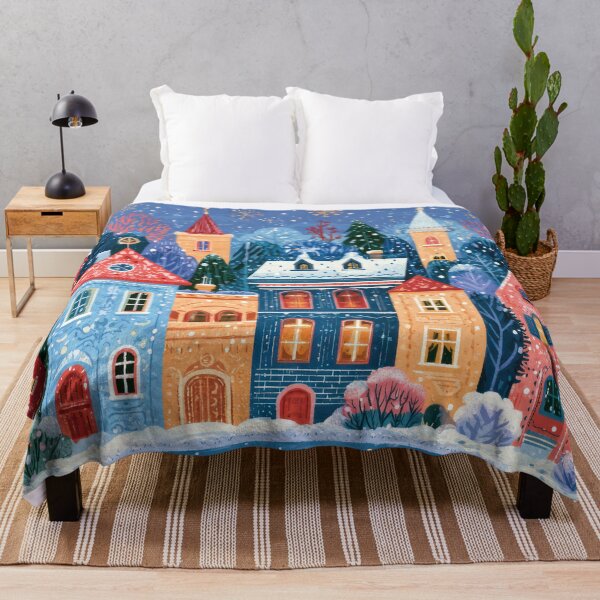 Item preview, Snowfall on Winter Street designed and sold by NeoNebulaArt.