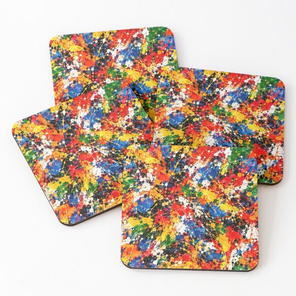 Item preview, Explosive Primary Spectrum Splatter Action Abstract Art designed and sold by THE SPLATTERED HAUS BY SAGE BANKS.