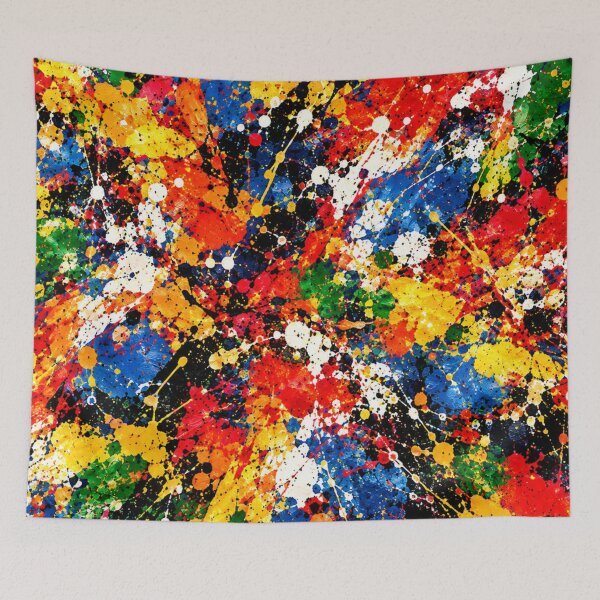 Item preview, Explosive Primary Spectrum Splatter Action Abstract Art designed and sold by THE SPLATTERED HAUS BY SAGE BANKS.