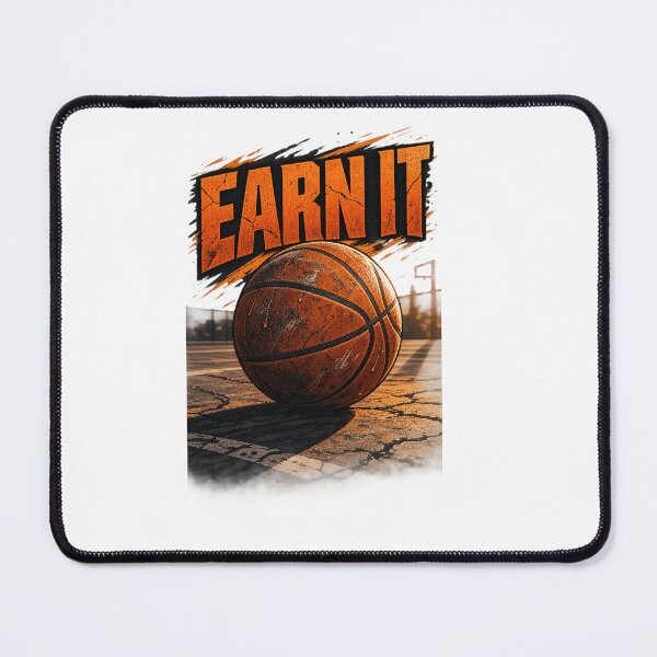 Item preview, Earn It - Basketball Motivational Art designed and sold by GameTime-Gear.