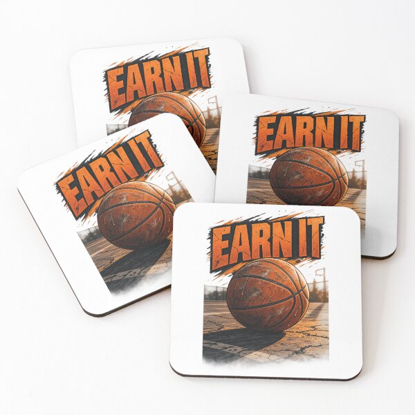 Item preview, Earn It - Basketball Motivational Art designed and sold by GameTime-Gear.