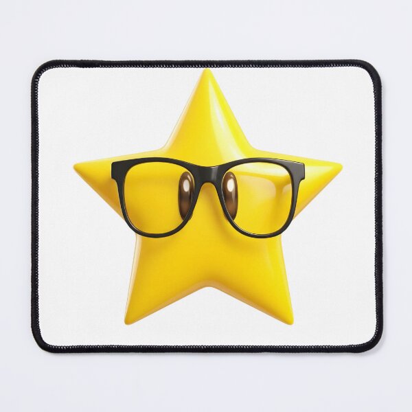 Item preview, Glossy 3D Nerd Star Glasses Y2K Webcore Aesthetic designed and sold by NostalgiaOS.