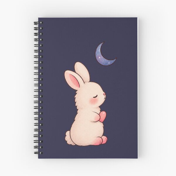 Item preview, Bunny Under Crescent Moon Cute Pastel Night Animal Design designed and sold by thatskawaii.