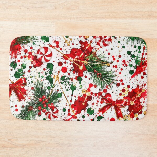 Item preview, Holiday Peppermint and Pine Splatter Mixed Media Art designed and sold by THE SPLATTERED HAUS BY SAGE BANKS.