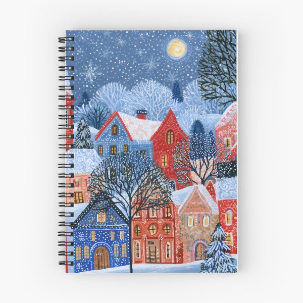 Item preview, Moonlight Over the Snowy Village designed and sold by NeoNebulaArt.