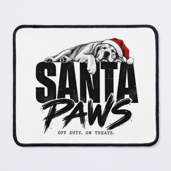 Item preview, Santa Paws Off Duty Sleeping Christmas Dog Typography designed and sold by zzz888.