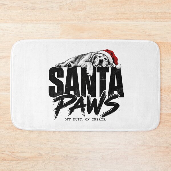 Item preview, Santa Paws Off Duty Sleeping Christmas Dog Typography designed and sold by zzz888.
