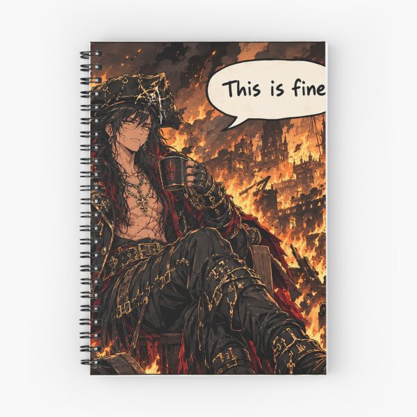 Item preview, Captain Kael This Is Fine | Black Mark Anime Pirate Meme designed and sold by Boomaroo.