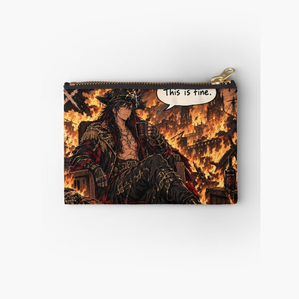 Item preview, Captain Kael This Is Fine | Black Mark Anime Pirate Meme designed and sold by Boomaroo.