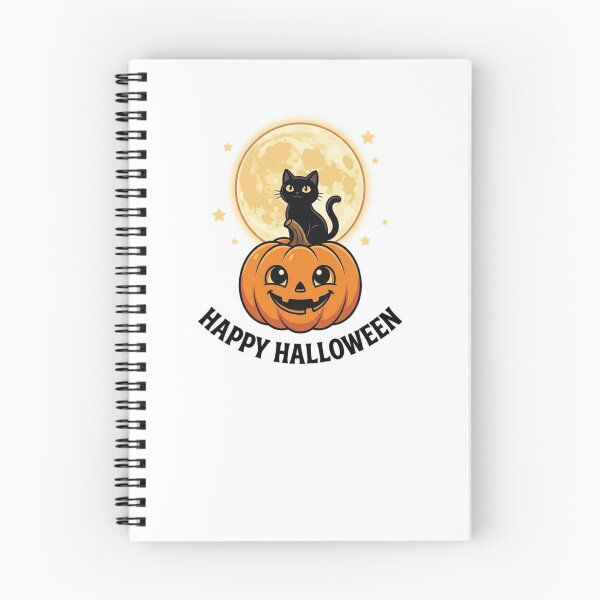Item preview, Happy Halloween Cute Pumpkin and Black Cat designed and sold by umarajabeen.