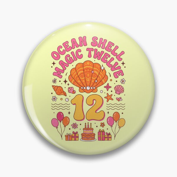 Artikelvorschau, Zauberhafte Muschel-Geburtstagsfeier! Niedliches Muschel-Design zum 12. Geburtstag entworfen und verkauft von Sea Gem.