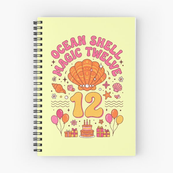 Item preview, Ocean Shell Magic Twelve! 12th Birthday – Cute Seashell Ocean Birthday Design designed and sold by Sea Gem.
