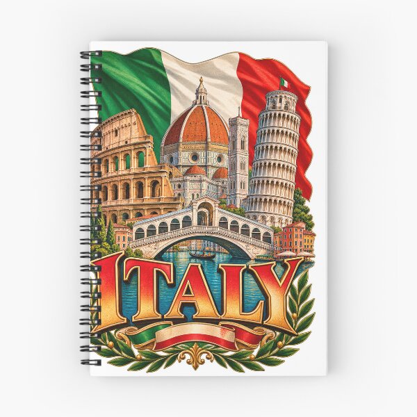 Item preview, Italy Vacation Landmarks Rome Colosseum Florence Pisa Venice Italian Flag designed and sold by PixelForge Studio2.