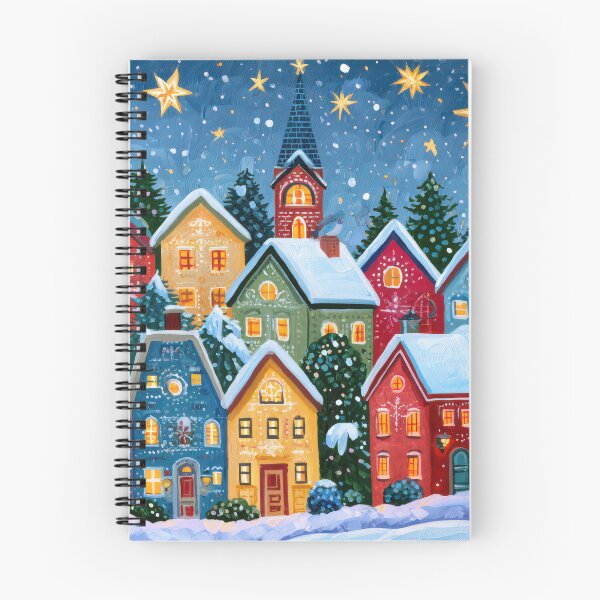 Item preview, Stars Above the Winter Village designed and sold by NeoNebulaArt.