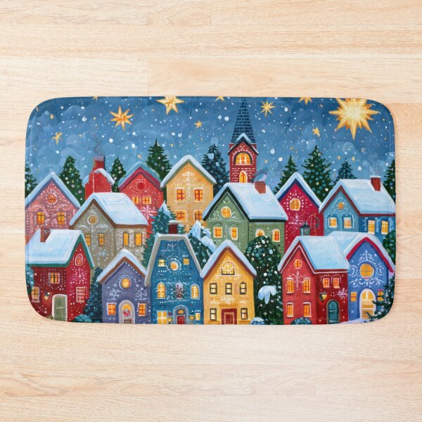 Item preview, Stars Above the Winter Village designed and sold by NeoNebulaArt.