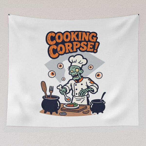 Item preview, Cooking Corpse: Zombie Chef Halloween Illustration designed and sold by tarkone.
