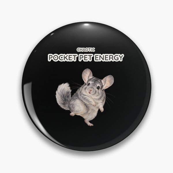 Item preview, Chaotic Pocket Pet Energy Funny Chinchilla Watercolor designed and sold by Ela-graphicwiz.