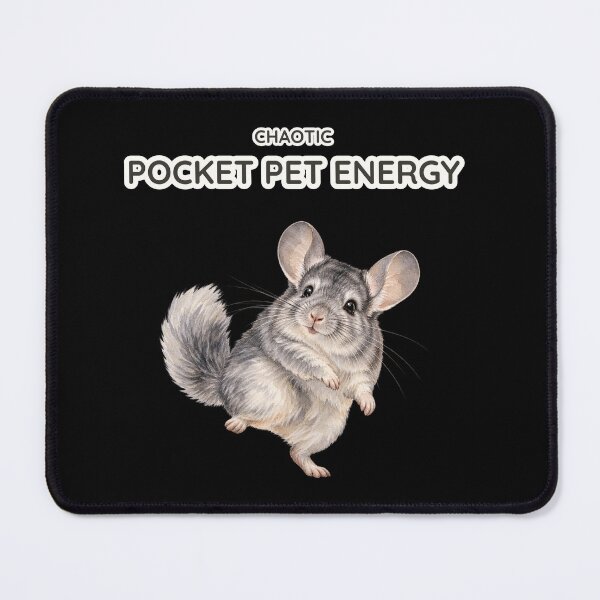 Item preview, Chaotic Pocket Pet Energy Funny Chinchilla Watercolor designed and sold by Ela-graphicwiz.