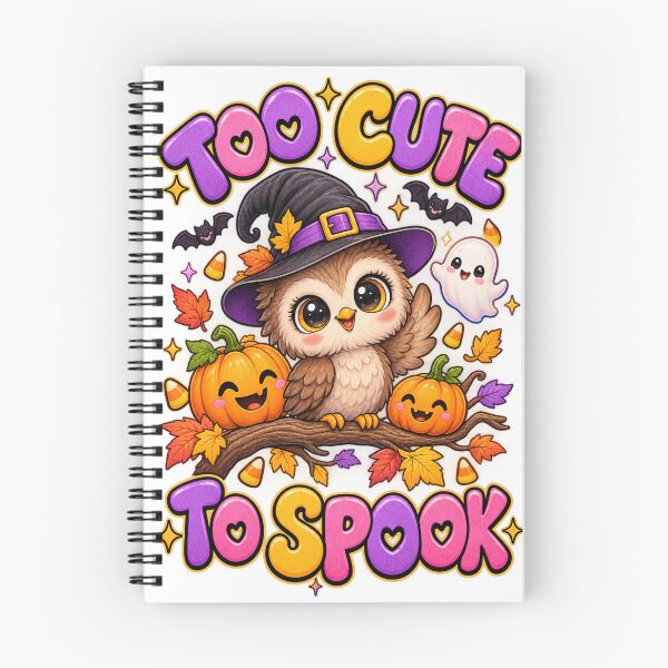 Item preview, Too Cute To Spook Cute Witch Owl Pumpkin Halloween Kawaii Toddler Graphic designed and sold by PixelForge Studio2.