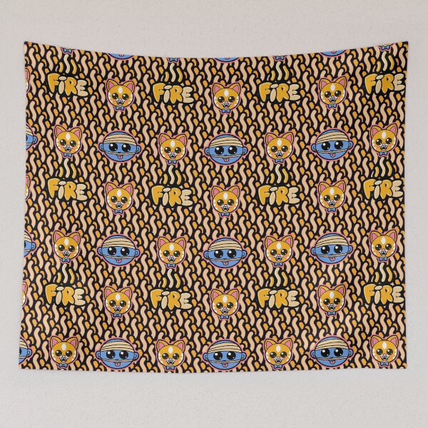 Item preview, King & Finx Fire Tag Pattern designed and sold by GtotheWALL.