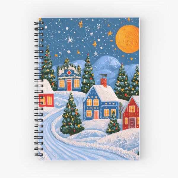 Item preview, Golden Moon Christmas Village designed and sold by NeoNebulaArt.