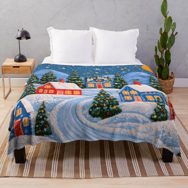 Item preview, Golden Moon Christmas Village designed and sold by NeoNebulaArt.