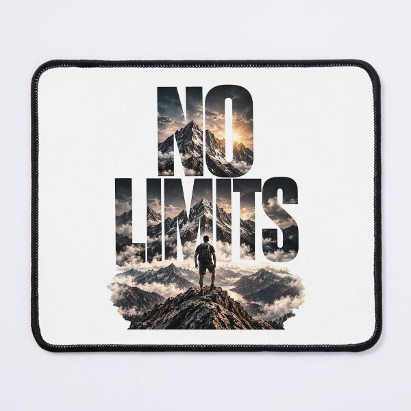 Item preview, No Limits – Mountain Motivation Quote designed and sold by KALIMOOO.
